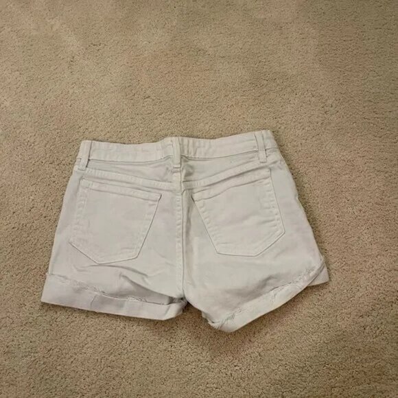 White Distressed Jean Shorts 2 - Picture 1 of 1